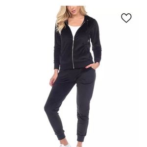 Women's Velour Tracksuit Loungewear 2pc Set